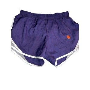 Soffe 100% Polyester Clemson Women's Team Shortie Short Purple/Grey/White  S